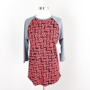 NEW LuLaroe geometric print Randy raglan top
